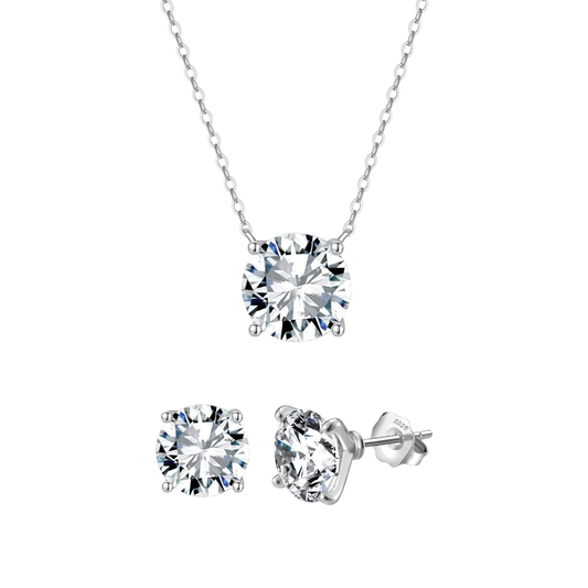 Collar Dancing Diamond de Anabellé Jewerly con diamante redondo en plata de ley 925