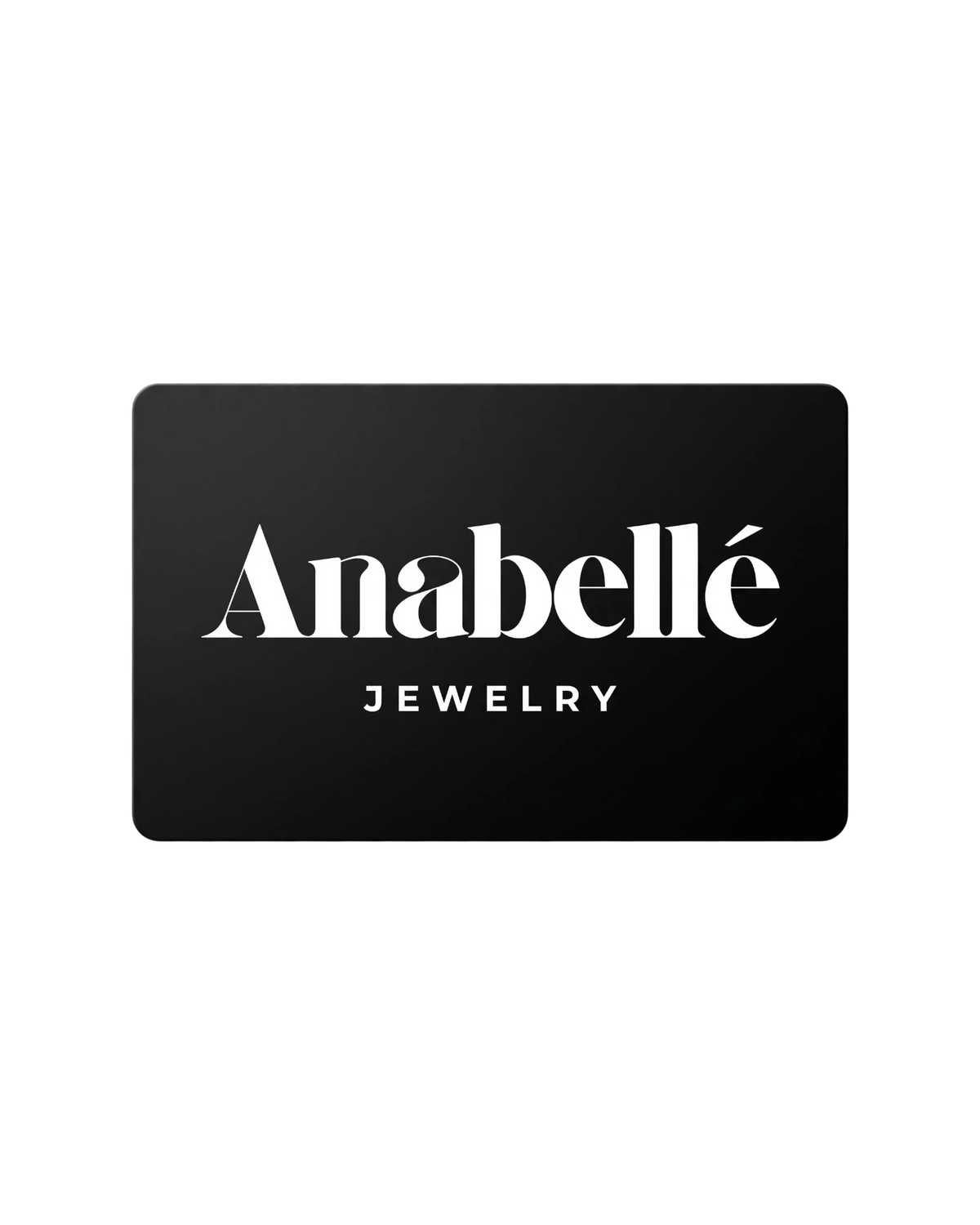 Anabellé Jewerly digital gift card featuring a sleek black design with white brand logo text